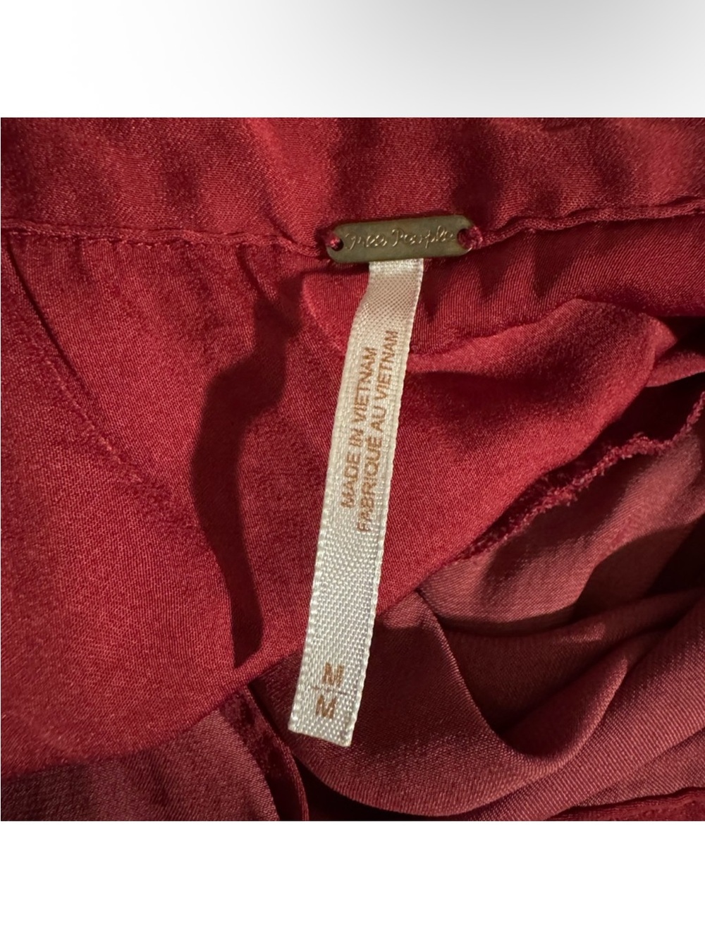 Free People Button-Front Long-Sleeve Blouse in Berry - Picture 4 of 8